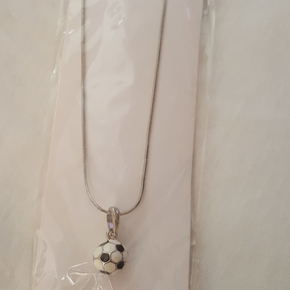 Soccer ball necklace